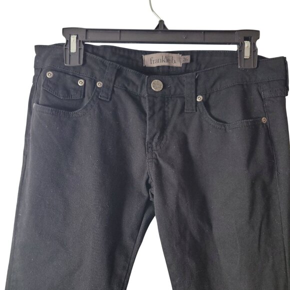 Frankie B. Low Rise Black Jeans Womens Slim Fit Cotton/Spandex 26 Waist 33" Inse - Picture 6 of 16